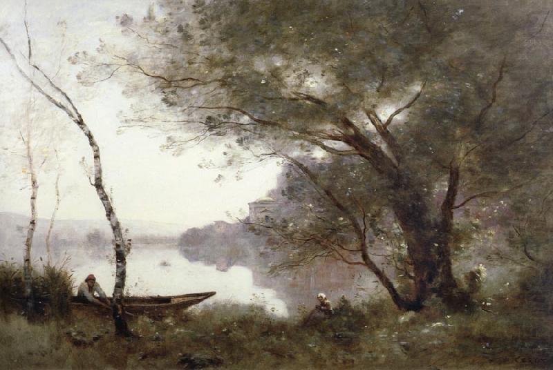 Jean Baptiste Camille  Corot THe boatman of mortefontaine china oil painting image